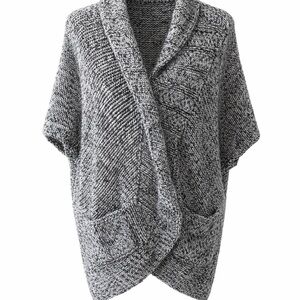Iperico Wool Alpaca Blend Italian Knit Sweater Shawl Cardigan